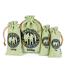 Linen Bamboo Carbon Bags( Green&Rope )